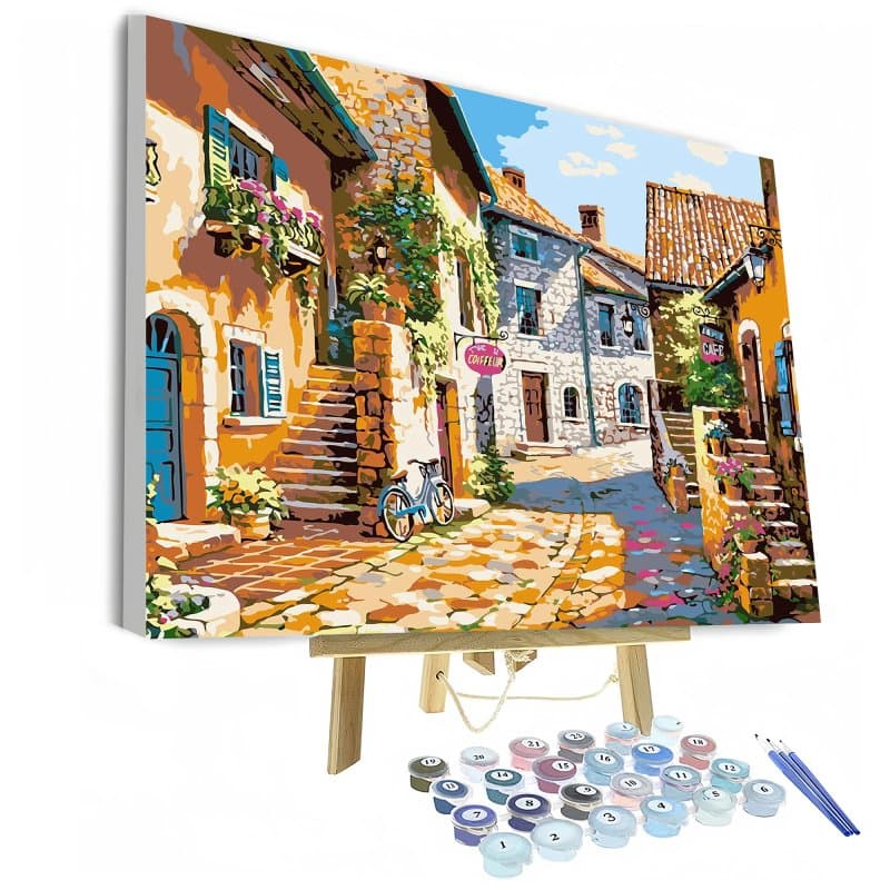 ערכת צביעה לפי מספרים למבוגרים, ילדים, מתחילים לציור בשמן מספר מתקדם, עיצוב הבית.מבחר גדלים וציורים לבחירה